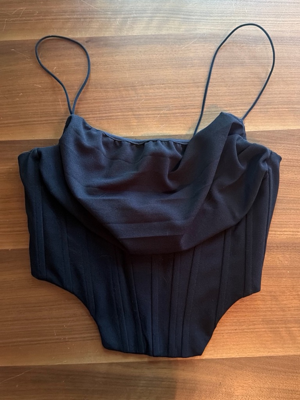 Forever 21 Black One-Piece corset with Spaghetti Straps
